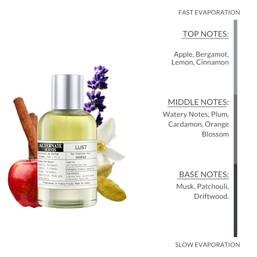 Image of Alternate Scents LUST Long Lasting 100ML Perfume For Men |Strong& long Lasting with 30% Oil Concentration|Fresh Fruity-Aquatic | Fragrance From France | Made In India