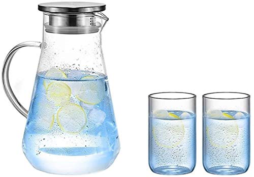 Glass teapot Teapot Glass Jug 1600 Ml Large Capacity Iced Tea Teapot Very Suitable for Tea Drinks Outdoors In The Garden tea set