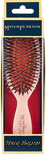 Mason Pearson BN4 Haarbürste, Wildschweinborsten, Nylon, Rosa