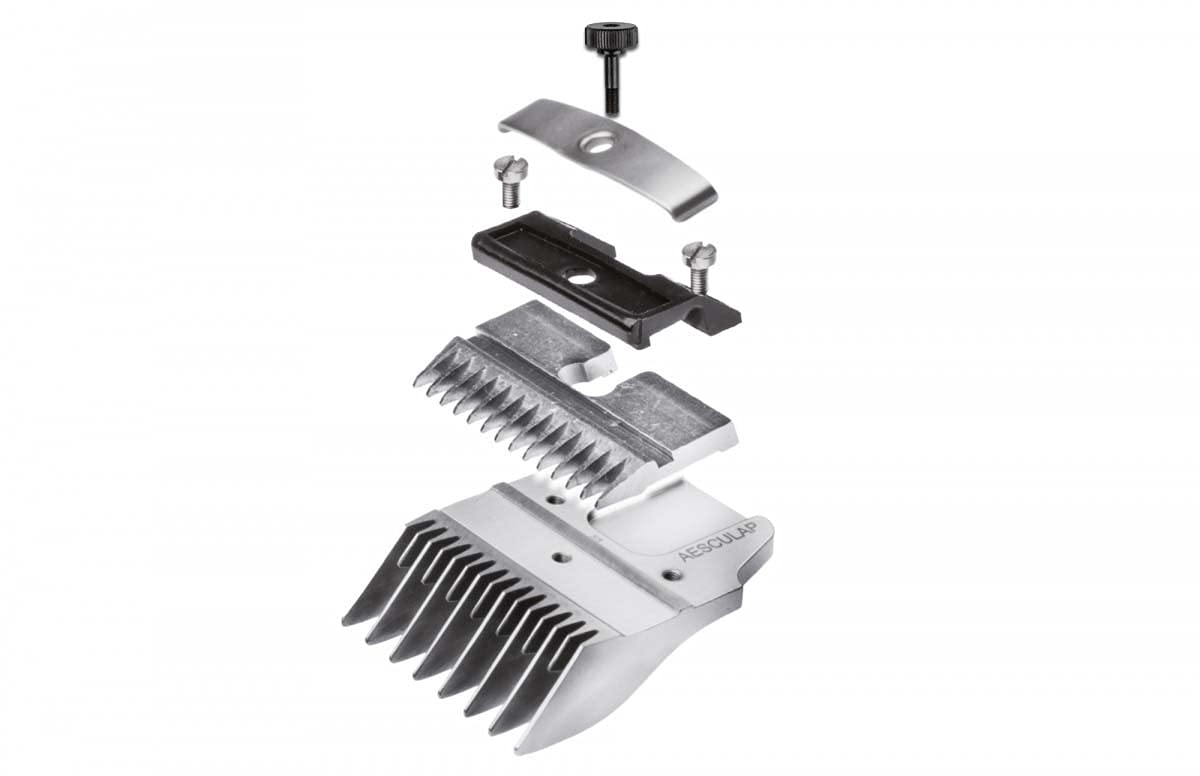 Kerbl Aesculap Favorita System GT748 Lot de 100 têtes de rasage à dents larges pour chien 3 x 40 mm