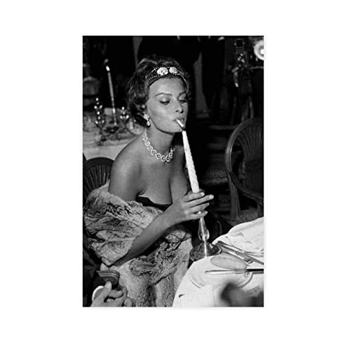 Tela poster Sophia Loren 60x90cm decoro camera da letto