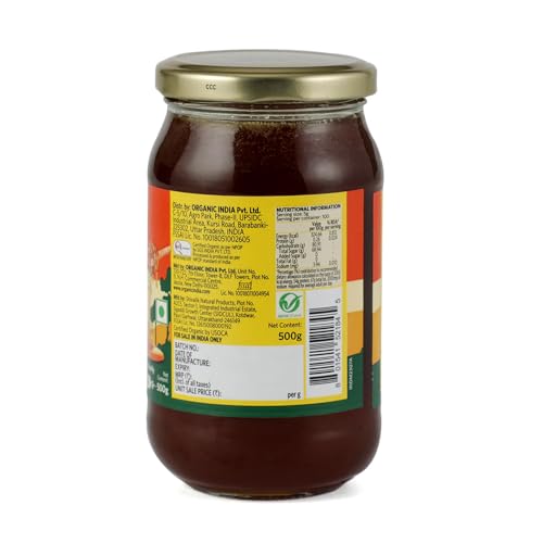 Image of A TATA Product - Organic India Himalayan Multi Floral Honey - 500g | Raw & Unprocessed | Natural & Organic | Sourced from Shivalik Range | Rich in Nutrients & Antioxidants (Pack of 2)