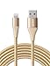 Produktbild Anker Powerline+ II iPhone Kabel 3m iPhone Ladekabel Lightning Kabel Nylon, MFi Zertifiziert mit dem iPhone XS/XS Max/XR/X / 8/8 Plus / 7 / 6s / 6/ iPad und mehr (Gold)