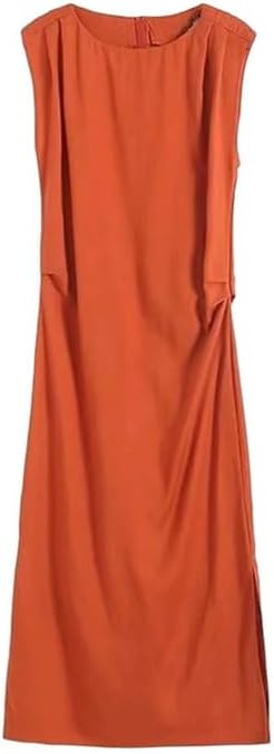 Women Round Collar Casual Dress Everyday Casual Wear Dress