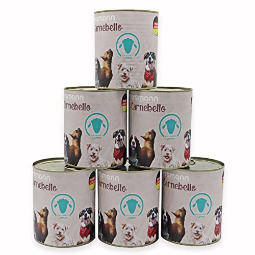 Eggersmann Carnebello - Hundefutter - Nassfutter mit Lamm 6 x 400g Dose Cover