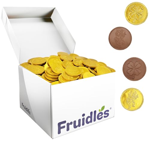 St. Patrick's Day Milk Chocolate Gold Coins 450 Coins, Shamrock & Leprechaun Themed Coins, Parties, Events and Celebrations, Perfect for Gift Bags and Festive Decorations, 4.5g Milk Chocolate Coin