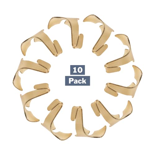 Stas Molding Hooks For Picture Rails - 10 Pack, Brass/Gold #TOP5