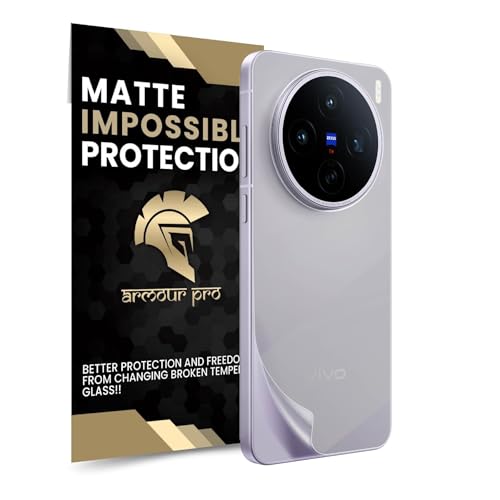 Image of ArmourPro Matte Back Screen Protector for Vivo X200T, Premium Ultra Thin TPU Back Membrane Guard, Anti-Glare, Bubble-Free, Edge to Edge Coverage, Fingerprint Friendly | 1 Pack