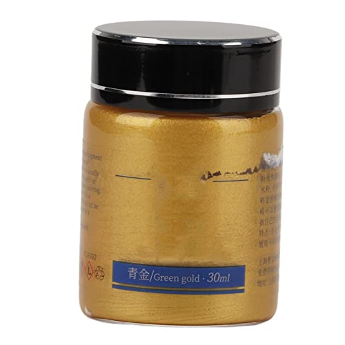Hztyyier Pigments Métalliques, Peintures Résistantes à l'eau à Texture Délicate pour L'acrylique, L'aquarelle, la Calligraphie, la Peinture Chinoise et d'autres Peintures à Base d'eau(Or Bleu) Cover