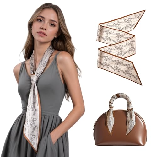 Purse Bag Scarf For Handbags Lightweight Silky Satin Headscarf Neck Hair Scarves for Women