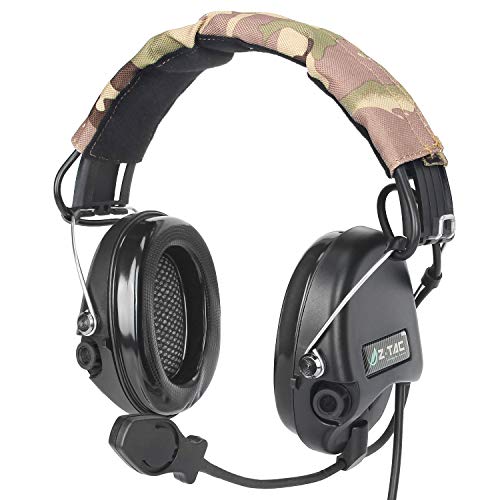ZTAC Sordin Casque Anti Bruit Tir Sportif, avec Microphone Protection Auditive de Amplificateur Sonore, Ideal pour le Tir et la Chasse et Airsoft Z111(Noir) Cover