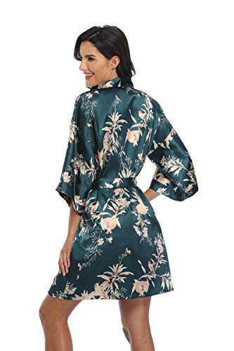 Image of Women's Pure Short Silky Robes Bridesmaid Bride Party Satin Robes Sleepwear
