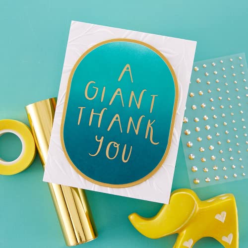 Spellbinders Giant Thank Hot Foil Plate from The Glimmer Cardfront Sentiments Collection, Metal, ONE - Image 2