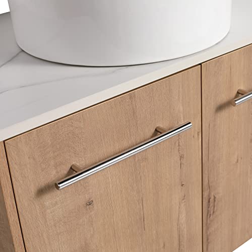 Malwee 30" Floating Bathroom Vanity With Sink, 30 Inch Single Sink Wall Mounted Bathroom Vanity, With 2 Doors And White Ceramic Basin Sink Top (Imo-041-400, 041-30''Wx19''D+Bab400Mowh) #TOP6