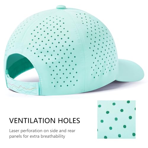 Image of UPF 50+ Performance Water Resistant Baseball Cap Lightweight Breathable Hat Golf Running Boat Hiking for Men Women