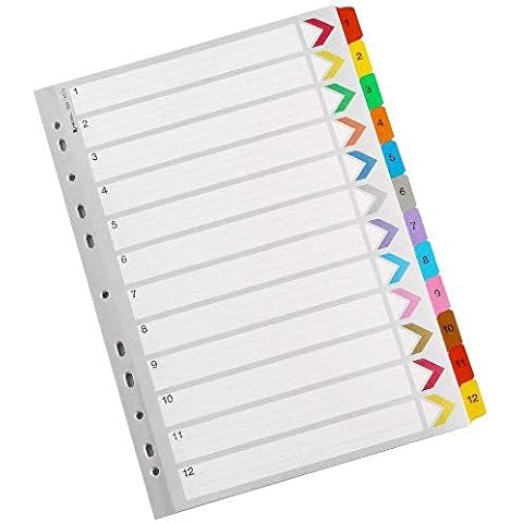 Rexel Mylar A4 Reinforced Index 1-12 Cover