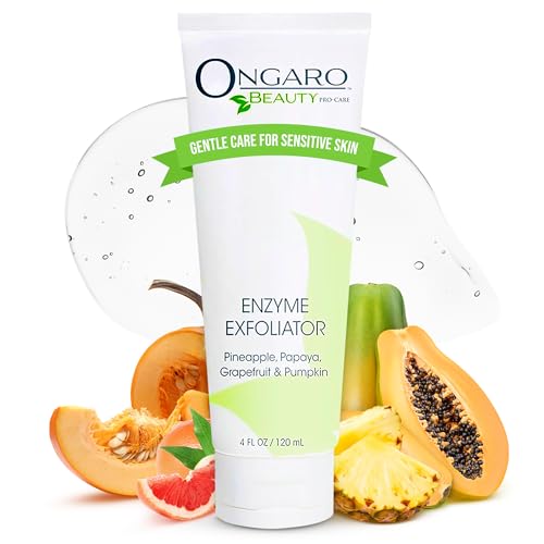 Ongaro Beauty Organic Face Scrub - Natural Exfoliating Face Wash & Enzyme Peel for Sensitive Skin - Facial Scrub Exfoliator for Women & Men - Clear Acne & Unclog Pores - Smooths & Brightens - 4 FL OZ