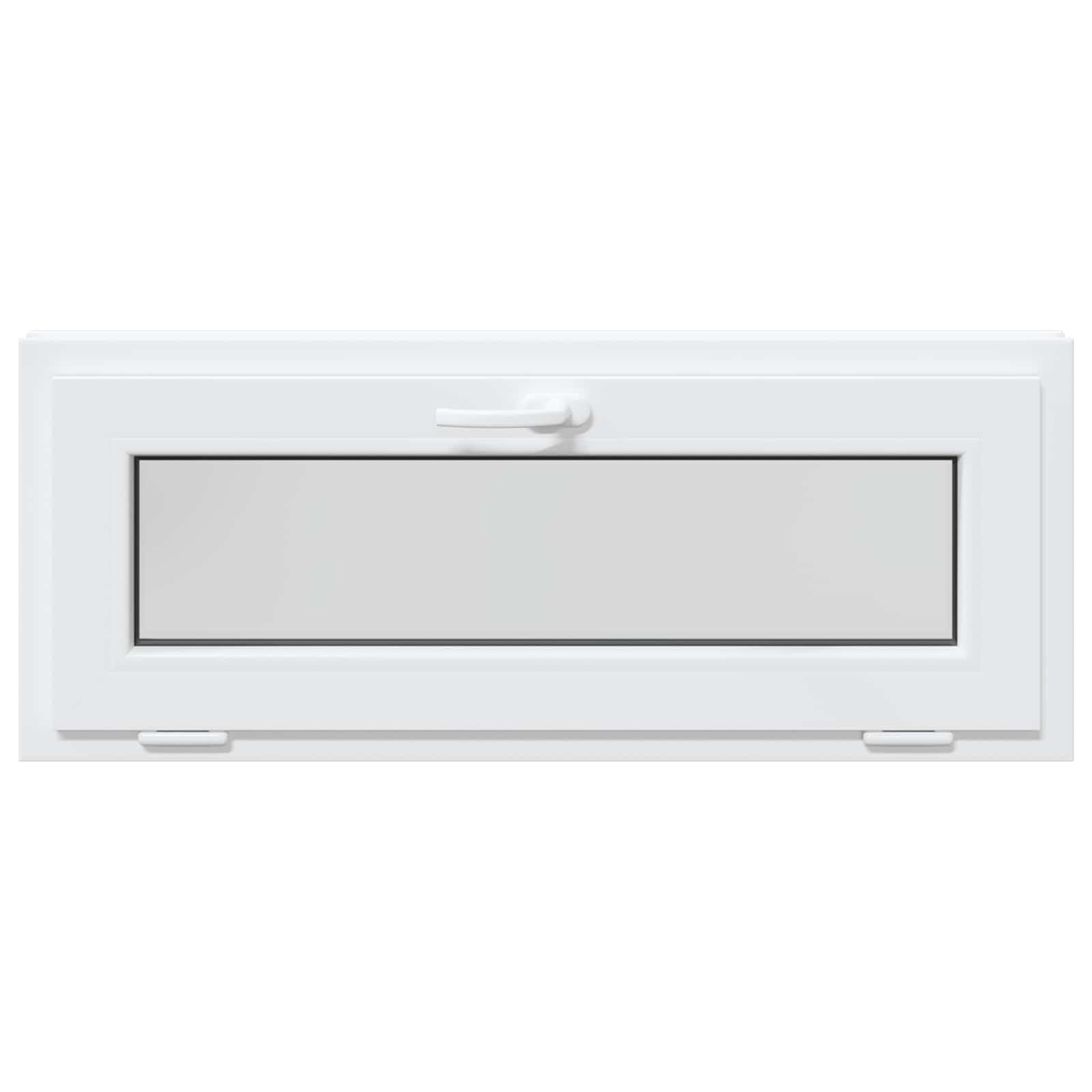 vidaXL Finestra per seminterrato RISOR 100 x 40 cm PVC e Vetro Bianco, Design Moderno per Seminterrato, Installazione di finestra rettangolare, finestre in PVC durevoli per luce e ventilazione