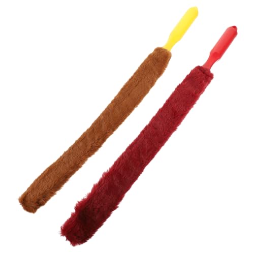 BESTonZON 2pcs Guzheng Dusting Brush Removable Handle Dust Removal Instrument for Cleaners Musical Instruments Abs Handle Portable Easy Storage Random Style