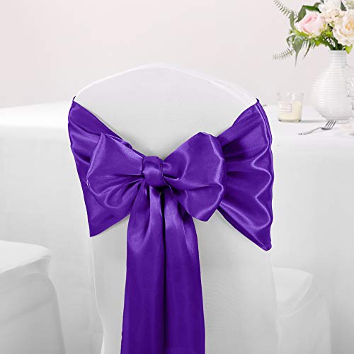 5-Pack Satin Table Runner Purple 12 x 108 inches Long, Table Runners for Wedding, Birthday Parties, Banquets Decorations（5 Pack, 12x108 Inch, Purple） by Hahuho - Image 7