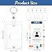 5 Pack Hard Plastic Badge Holder, Keychain Card Holder Heavy Duty Badge Holders Clear ID Name Card Holders with Keyring and Thumb Slot