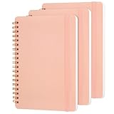 Utron 3 PCS Small Spiral Notebook 5x7, Notebooks for Note Taking, Pink Spiral Journal Notebook, Work Notebook Small Notebooks 5x7 with Strap, Cute Notebooks for Women 70 Sheets/Note Books