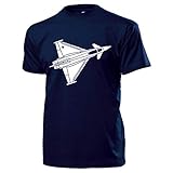 Design/Druck aus Deutschland Bundeswehr Kampfflugzeug Luftwaffe Jet Flugzeug Düsenjet Euro T-Shirt #17764, Größe:S Herren, Farbe:Dunkelblau