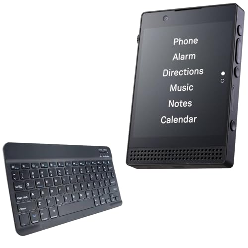 BoxWave Keyboard Compatible with Light Phone III - SlimKeys Bluetooth Keyboard, Portable Thin with Chiclet-Style Keys - Jet Black
