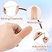 PAGOW 20pcs Gel Finger Cots/Covers, Silicone Finger Protector Support, Finger Caps Finger Sleeves Thumb Protector for Finger Cracking Trigger Finger Arthritis Pain Relief (Beige, 16 Long+4 Short)