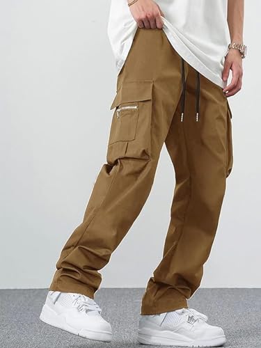 Image of DEEMOON Men's Cargo Pants Outdoor Hiking Multi-Pocket Utility Long Trousers | Men's Cargo