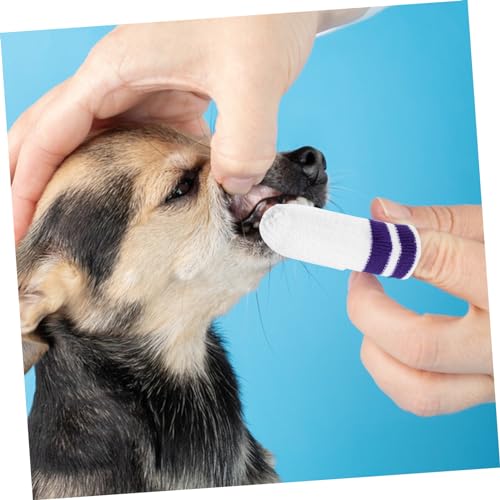 Lingettes pour chiens et brosse à dents POPETPOP kit de soin dentaire complet - 3