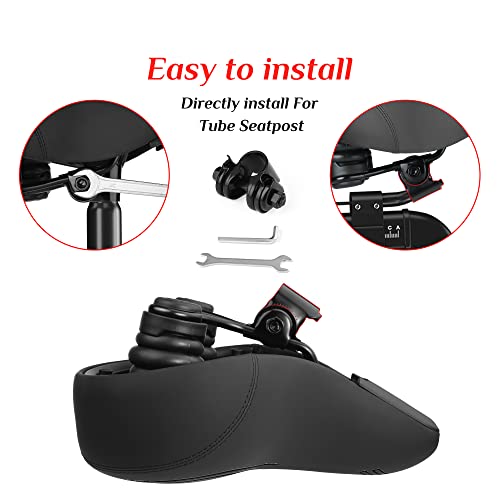 Comfortable Bike Seat For Peloton Bike & Bike+, Wide Bicycle Seat For Men & Women, Universal Replacement Bicycle Saddle Compatible With Echelon, Road Or Exercise Bike, Accessories For Exercise Bike #TOP5