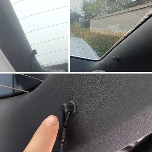 JEYORZY 6 Stück Auto Kofferraumabdeckung Clips, Hutablage Clips Hutablage Haltegurt Auto Kofferraumklammern, Hutablage String Clip Knopfhalter Kofferraum Hutablage Saiten Clips Haken Halter