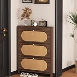 DODOBD Zapatero Grande - Zapatero Estrecho con 3 Puertas Abatibles,para Entrada Salón Dormitorio Pasillo