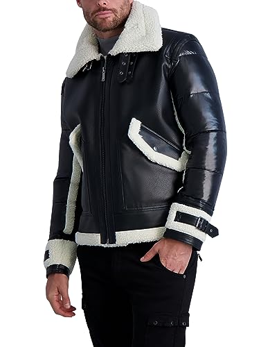 Image of KARL LAGERFELD Men's Karl Lagerfeld Paris Men's Casual Aviator Jacket