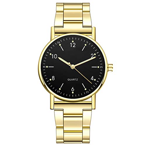 Reloj luminoso de alta gama, esfera de ocio, acero inoxidable, reloj de cuarzo para mujer, reloj de pulsera con pilas, todos los tamaños, D, talla única Reloj luminoso de alta gama, esfera de ocio, acero inoxidable, reloj de cuarzo para mujer, reloj de pulsera con pilas, todos los tamaños, D, talla única