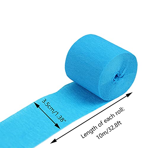 Crepe Paper Streamers Rolls 16 Color, Gold Crepe Paper Decorations 525Ft Birthday Party Decor Wedding Hanging Confetti Holiday Decorative Paper (1.38") #TOP2