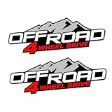 4 Wheel Drive Offroad Decal Stickers 2Pcs, 4WD Truck Decal Sticker Auto Decoration Accessories Compatible with Ford F-150, F-250, F-350, Tacoma, Tundra, Ram, and Silverado Trucks