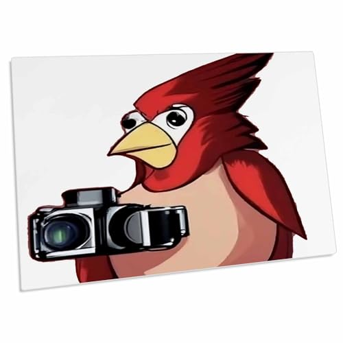 3dRose Cool Funny Red Cardinal Bird Desk Pad miniatura 1