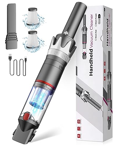 BSRCO Handheld Vacuum Cordless, 8K Pa Powerful Portable Vacuum for Car, Rechargeable 3-in-1 Mini Cleaner with 2-Speed for Home, Office and Pet Hair