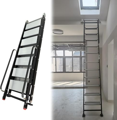 *【Ampia applicazione】: il gradino del soppalco può essere installato ovunque sia necessario, come soffitte, tetti, aziende, magazzini, ospedali, scantinati, ecc. Scuole, camper, ecc. Può anche essere utilizzato come scala da letto, scala da soppalco, scala di uscita, scala di fuga