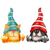 Adorafur Metal Dog and Cat Statue Outdoor Garden Animal Decorations with Cap Indoor Art Sculpture fo