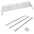 QuliMetal Stainless Steel Warming Rack and 67722 Grill Burner for Weber Genesis 300 Series, E310, E320, S310, S320 (with Side Control Panel)