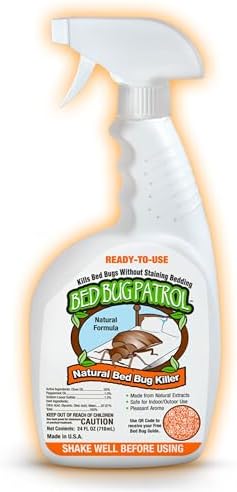 Bed Bug Patrol Bed Bug Spray & Bed Bug Killer for Home, Made in USA - 24 oz