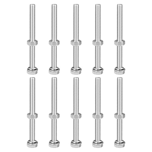 Tornillos de cabeza hexagonal M10 contra el óxido pernos de 120 mm con tuercas y arandelas 304