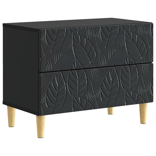 Table de chevet noir bois moderne pour chambre et salon chic
