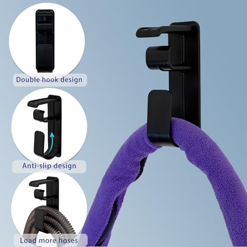 Image of 6.4ft CPAP Hose Cover + CPAP Hose Holder Hanger for Resmed AirSense 10 & 11 Tubing, CPAP Tube Cover to Reduce Condensation & Noise While Sleep, CPAP Tubing Hook for Bed to Avoid Hoses Tangle
