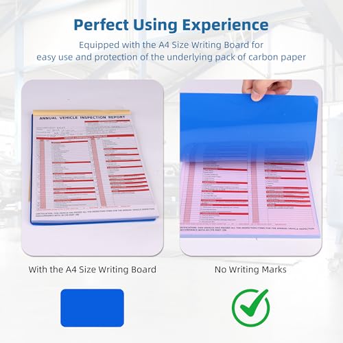 30-Pack Annual Vehicle Inspection Report Form, 3-Ply Carbonless Form and Hardboard, Includes 30-Pk 2-Ply FMCSA Vinyl Adhesive Label for Annual Inspections, DOT Compliant by REKZOWN - Image 4