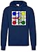 Urban Backwoods Parcheesi Board Hoodie Kapuzenpullover Sweatshirt Blau Größe XL