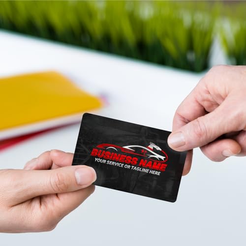 Custom PVC Business Cards Personalized Plastic Business Card Waterproof Name Card with Car Templates-Double Side Printing